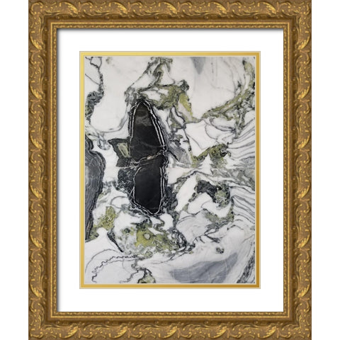 Marbled Abstract 2 Gold Ornate Wood Framed Art Print with Double Matting by Phillip, Jamie