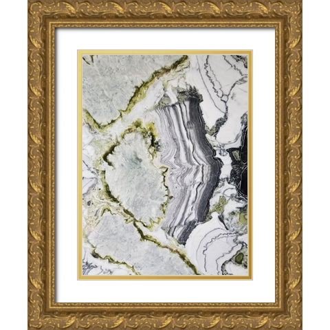 Marbled Abstract 3 Gold Ornate Wood Framed Art Print with Double Matting by Phillip, Jamie