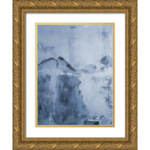 Blue Mountain Gold Ornate Wood Framed Art Print with Double Matting by Phillip, Jamie