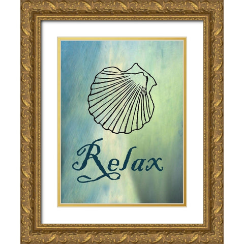 Bath Shells  Gold Ornate Wood Framed Art Print with Double Matting by Phillip, Jamie