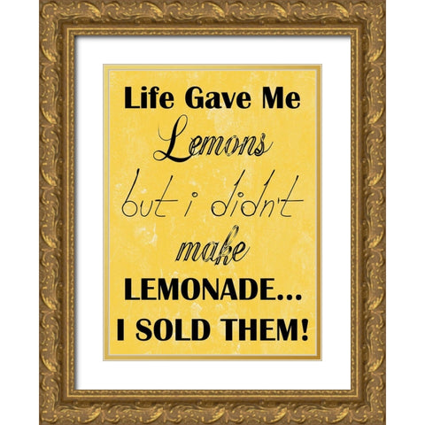 Lemonade Gold Ornate Wood Framed Art Print with Double Matting by Phillip, Jamie