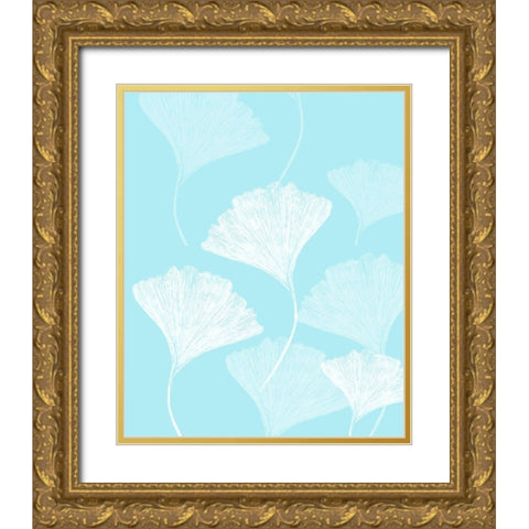 Ginkgo Gold Ornate Wood Framed Art Print with Double Matting by Phillip, Jamie