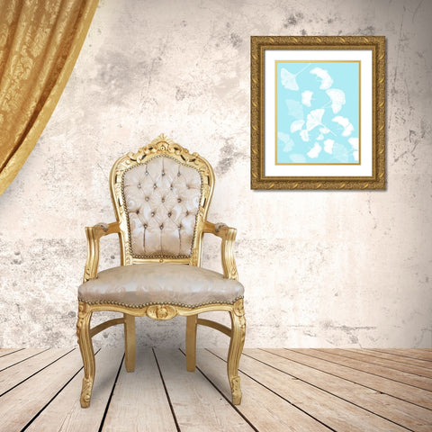 Ginkgo 2 Gold Ornate Wood Framed Art Print with Double Matting by Phillip, Jamie