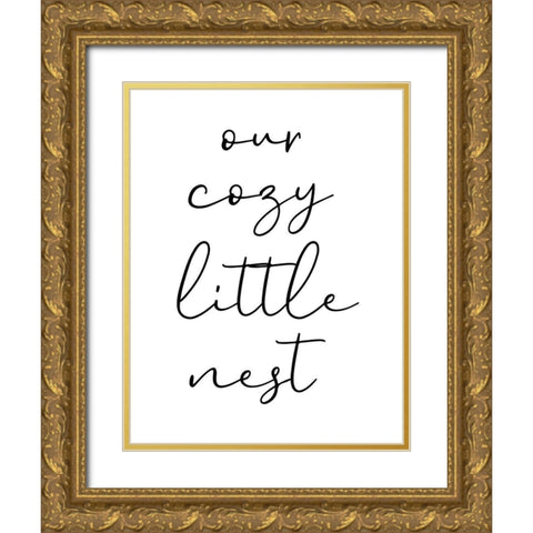 Cozy Gold Ornate Wood Framed Art Print with Double Matting by Phillip, Jamie