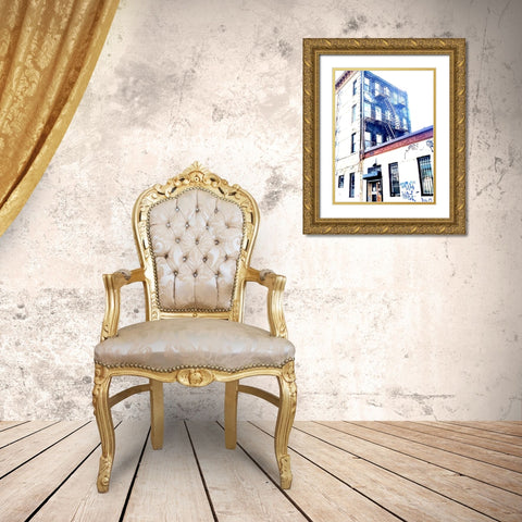 Brooklyn Streets Gold Ornate Wood Framed Art Print with Double Matting by Phillip, Jamie