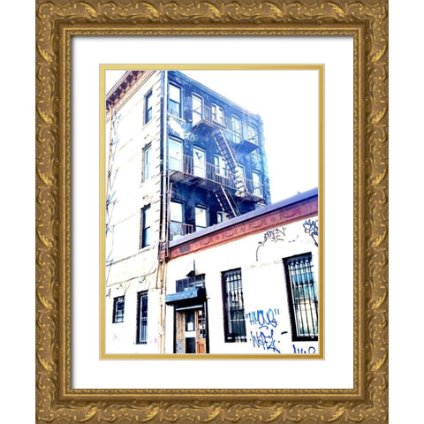 Brooklyn Streets Gold Ornate Wood Framed Art Print with Double Matting by Phillip, Jamie