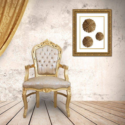 Medalian Gold 2 Gold Ornate Wood Framed Art Print with Double Matting by Phillip, Jamie