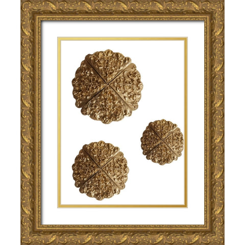 Medalian Gold 2 Gold Ornate Wood Framed Art Print with Double Matting by Phillip, Jamie