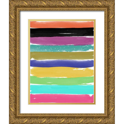 Abstract Wall Gold Ornate Wood Framed Art Print with Double Matting by Phillip, Jamie