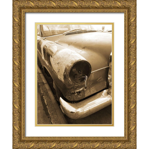 Vintage Benz Car 3 Gold Ornate Wood Framed Art Print with Double Matting by Phillip, Jamie