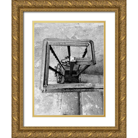 Railing 2 Gold Ornate Wood Framed Art Print with Double Matting by Phillip, Jamie