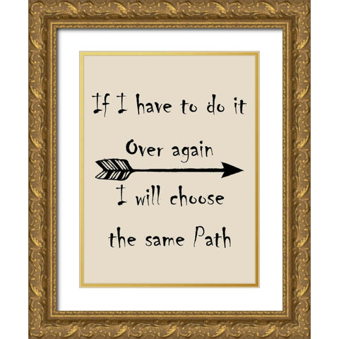 Travel Path Gold Ornate Wood Framed Art Print with Double Matting by Phillip, Jamie