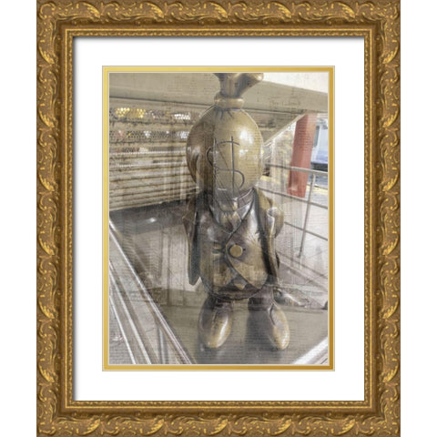 New York Money Gold Ornate Wood Framed Art Print with Double Matting by Phillip, Jamie
