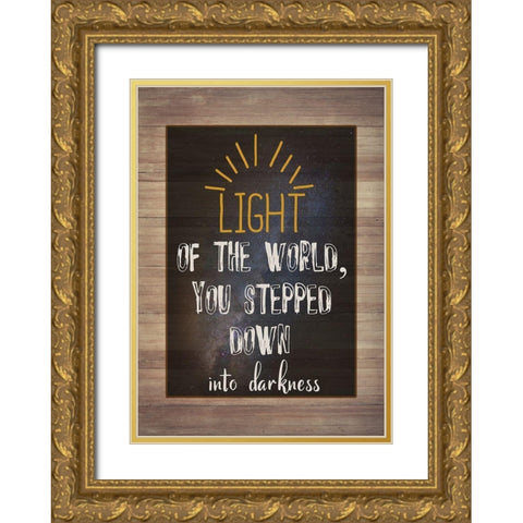Light Of The World Gold Ornate Wood Framed Art Print with Double Matting by Phillip, Jamie