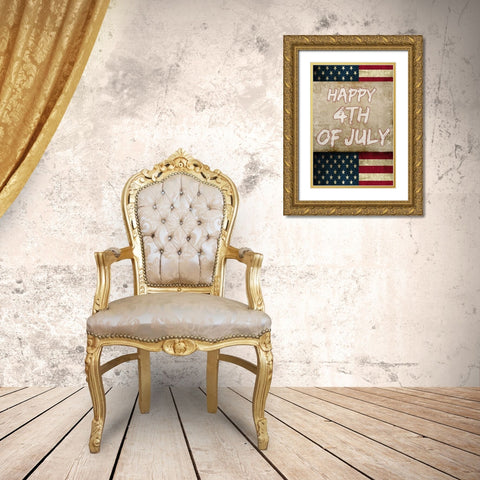Independence Day Gold Ornate Wood Framed Art Print with Double Matting by Phillip, Jamie