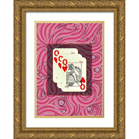 Queen Mom Gold Ornate Wood Framed Art Print with Double Matting by Phillip, Jamie