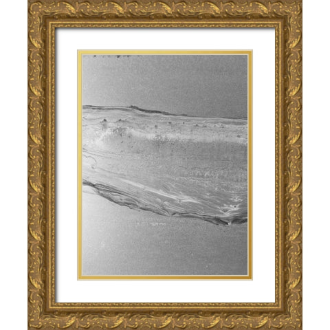 Black Space Line 1 Gold Ornate Wood Framed Art Print with Double Matting by Phillip, Jamie