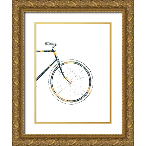 Bicycle Travel 4 Gold Ornate Wood Framed Art Print with Double Matting by Phillip, Jamie