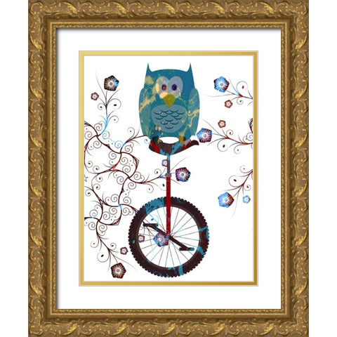 Bicycle Travel 8 Gold Ornate Wood Framed Art Print with Double Matting by Phillip, Jamie
