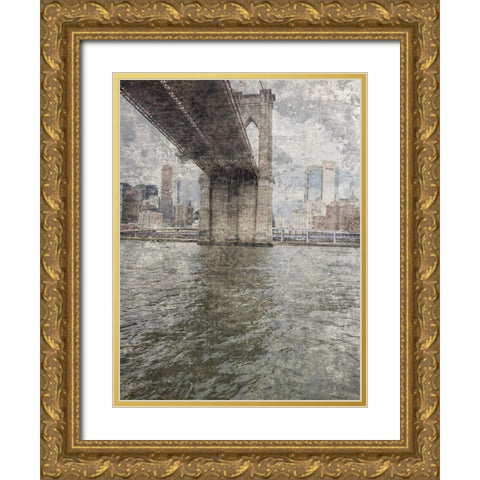 BKLN BRDG Gold Ornate Wood Framed Art Print with Double Matting by Phillip, Jamie