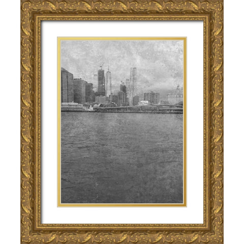 NY Gold Ornate Wood Framed Art Print with Double Matting by Phillip, Jamie