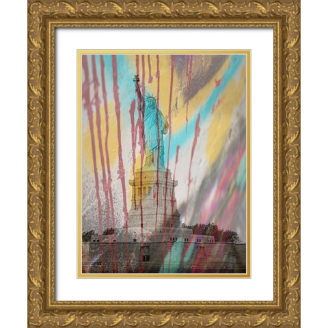 Stat 2 Gold Ornate Wood Framed Art Print with Double Matting by Phillip, Jamie