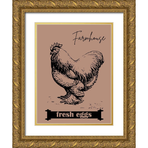 Farmhouse Gold Ornate Wood Framed Art Print with Double Matting by Phillip, Jamie