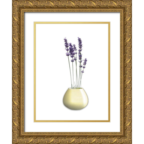 LAVENDER Gold Ornate Wood Framed Art Print with Double Matting by Phillip, Jamie