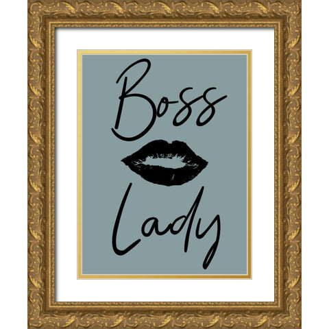 Boss Lady Gold Ornate Wood Framed Art Print with Double Matting by Phillip, Jamie