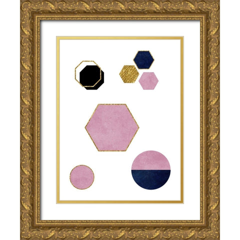 Where Ever You Geo Gold Ornate Wood Framed Art Print with Double Matting by Phillip, Jamie