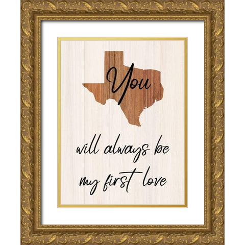Texas Gold Ornate Wood Framed Art Print with Double Matting by Phillip, Jamie