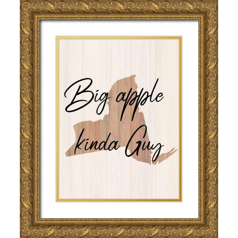 New York Guy Gold Ornate Wood Framed Art Print with Double Matting by Phillip, Jamie