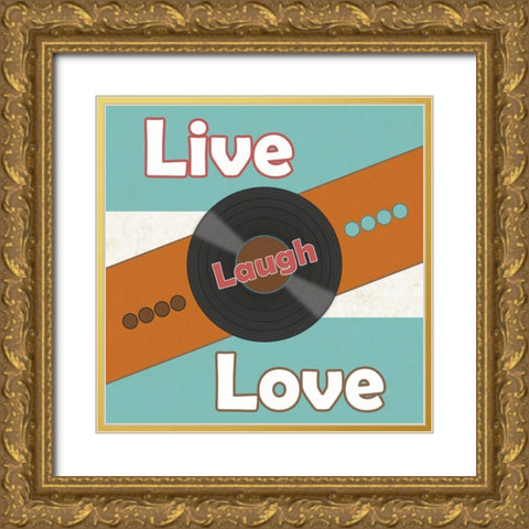 Love The Music Gold Ornate Wood Framed Art Print with Double Matting by Phillip, Jamie