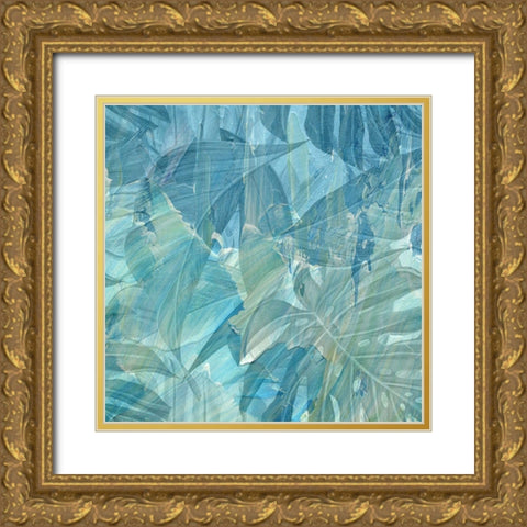 Blue Tropics Gold Ornate Wood Framed Art Print with Double Matting by Phillip, Jamie