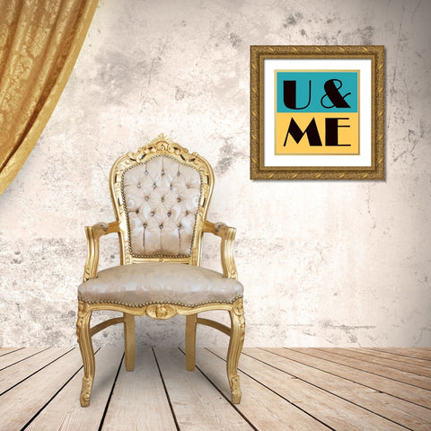 You and Me Gold Ornate Wood Framed Art Print with Double Matting by Phillip, Jamie
