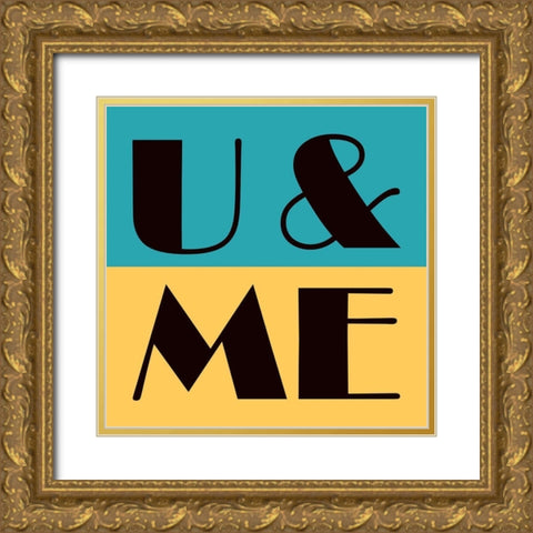 You and Me Gold Ornate Wood Framed Art Print with Double Matting by Phillip, Jamie