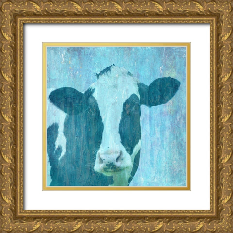 I can Moo Gold Ornate Wood Framed Art Print with Double Matting by Phillip, Jamie
