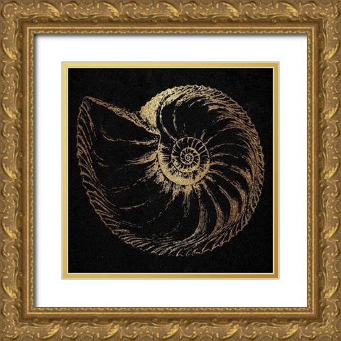 Gold Shell Gold Ornate Wood Framed Art Print with Double Matting by Phillip, Jamie
