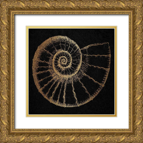 Gold Shell 2 Gold Ornate Wood Framed Art Print with Double Matting by Phillip, Jamie