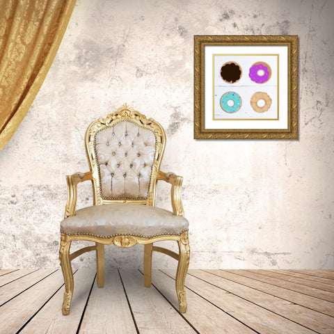 Four Dough Gold Ornate Wood Framed Art Print with Double Matting by Phillip, Jamie