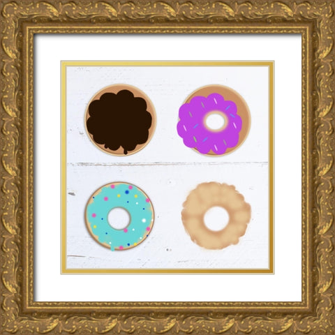 Four Dough Gold Ornate Wood Framed Art Print with Double Matting by Phillip, Jamie