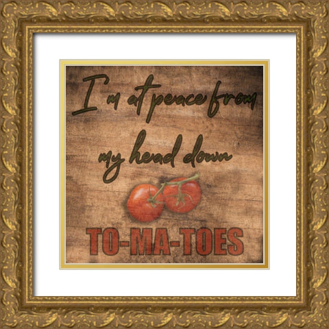 Kitchen Talk 5 Gold Ornate Wood Framed Art Print with Double Matting by Phillip, Jamie