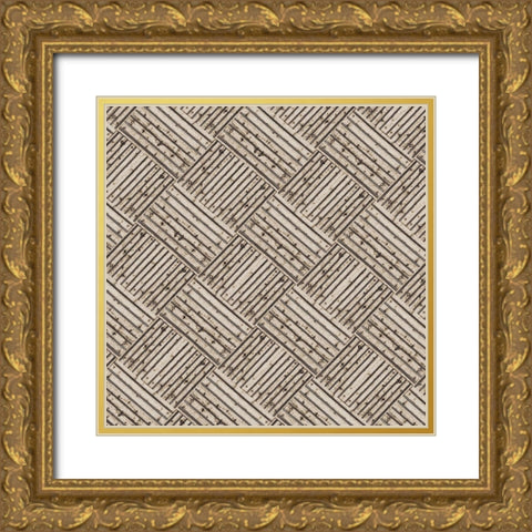 Mellow Geo Gold Ornate Wood Framed Art Print with Double Matting by Phillip, Jamie