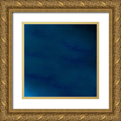 Midnight Blue Gold Ornate Wood Framed Art Print with Double Matting by Phillip, Jamie