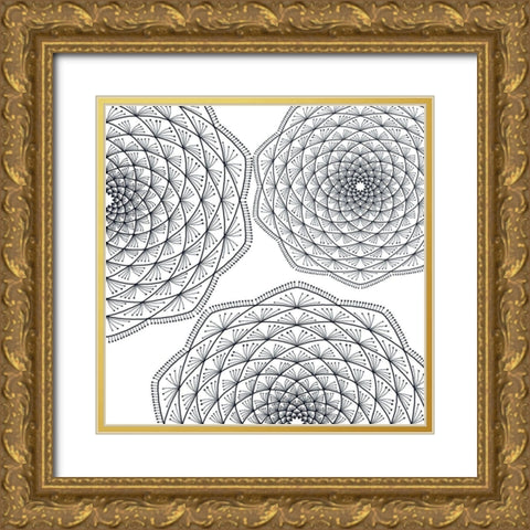 Topia 1 Gold Ornate Wood Framed Art Print with Double Matting by Phillip, Jamie