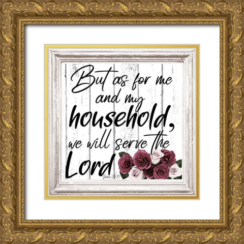 Serve The Lord Gold Ornate Wood Framed Art Print with Double Matting by Phillip, Jamie
