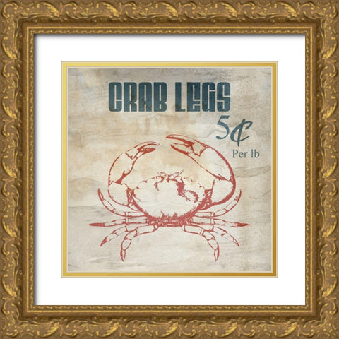 Crab Legs Gold Ornate Wood Framed Art Print with Double Matting by Phillip, Jamie