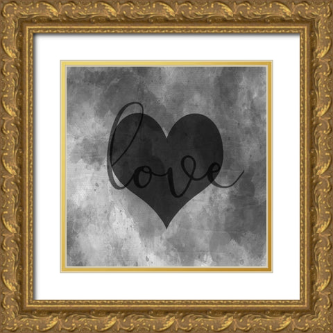 Love Is There Gold Ornate Wood Framed Art Print with Double Matting by Phillip, Jamie