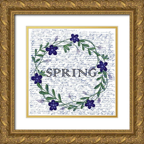 Spring Time Gold Ornate Wood Framed Art Print with Double Matting by Phillip, Jamie