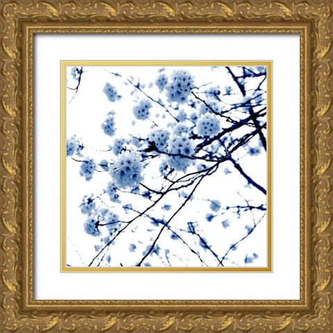 Blue Forest Gold Ornate Wood Framed Art Print with Double Matting by Phillip, Jamie